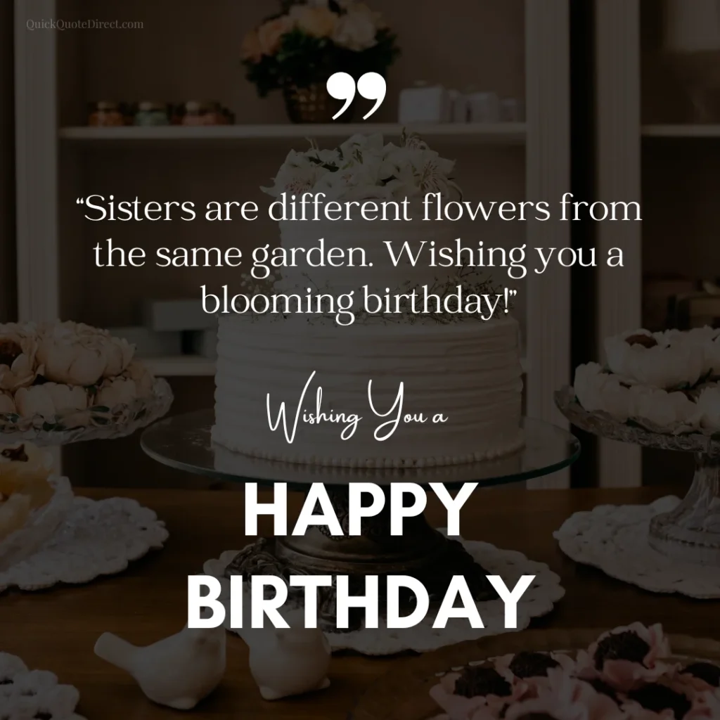 Short Birthday Wishes for Sister